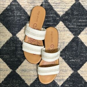 Easy Street White Slip-On Sandals